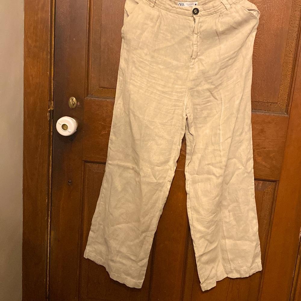 Zara Light Linen Trousers